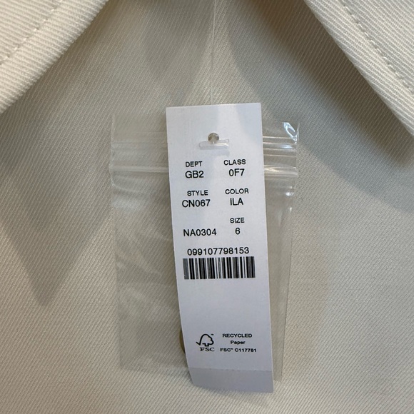 NWT J.Crew Wool-Blend Trench Coat – Size 6 – Cream ✨🤍 - Picture 12 of 12